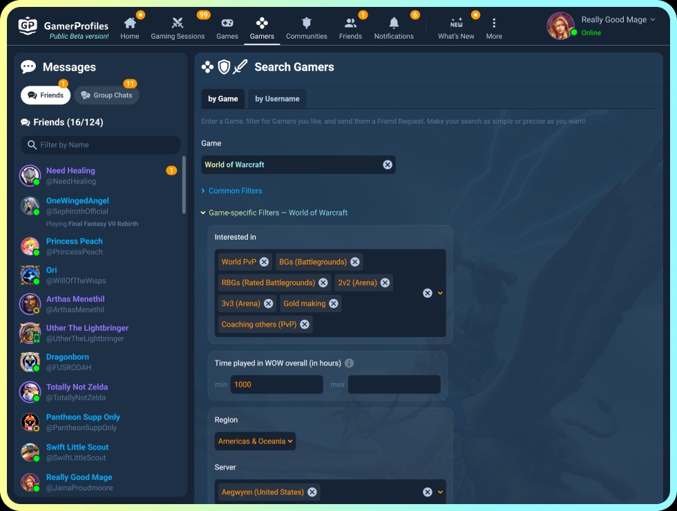Find Friends for Every Game - GamerProfiles